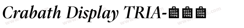Crabath Display TRIA字体转换